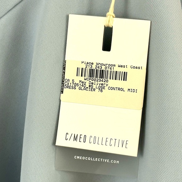 C/MEO Collective Halter Tie Lose Control Midi Dress Frill Detail Glaci… - Picture 5 of 11